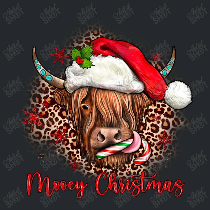 Mooey Christmas Cow Crewneck Sweatshirt - Image 5