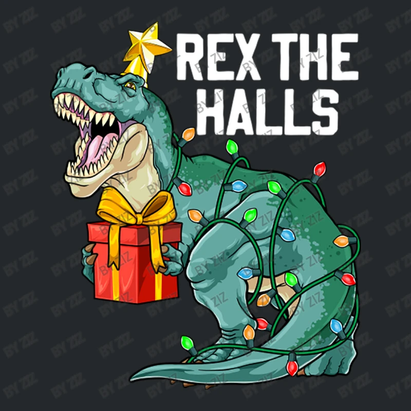 Christmas Dinosaur Rex The Halls Cute Boys Kids Tr Crewneck Sweatshirt - Image 5