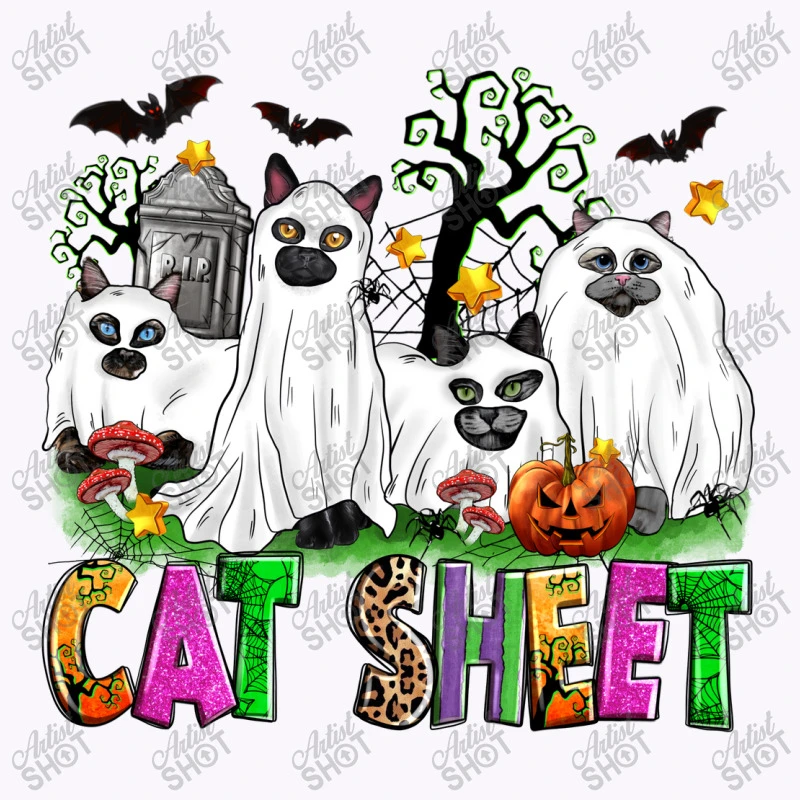 Halloween Cat Sheet Tank Top - Image 5
