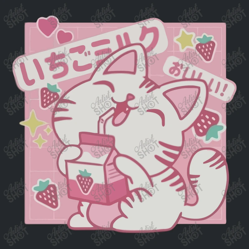 Cat With Strawberry Milk Crewneck Sweatshirt - Image 5