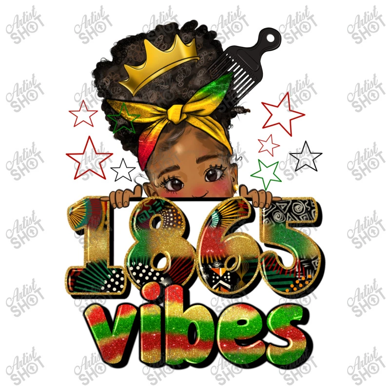 1865 Vibes Afro Peekaboo Girl Crewneck Sweatshirt - Image 5