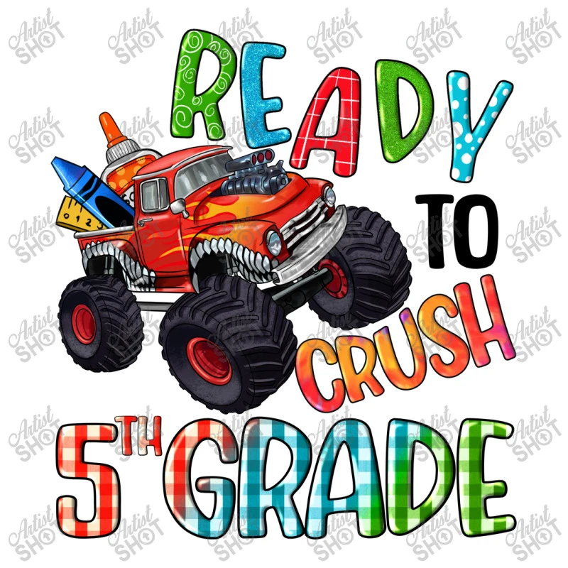 Ready To Crush Fifth Grade Crewneck Sweatshirt - Image 5