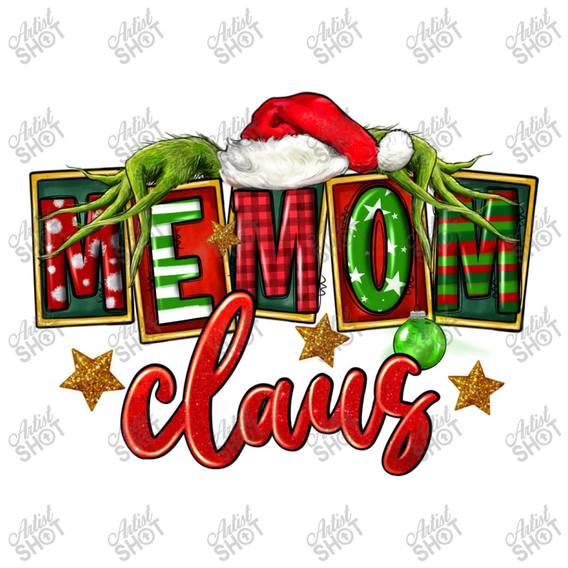 Christmas Memom Claus 3/4 Sleeve Shirt - Image 5