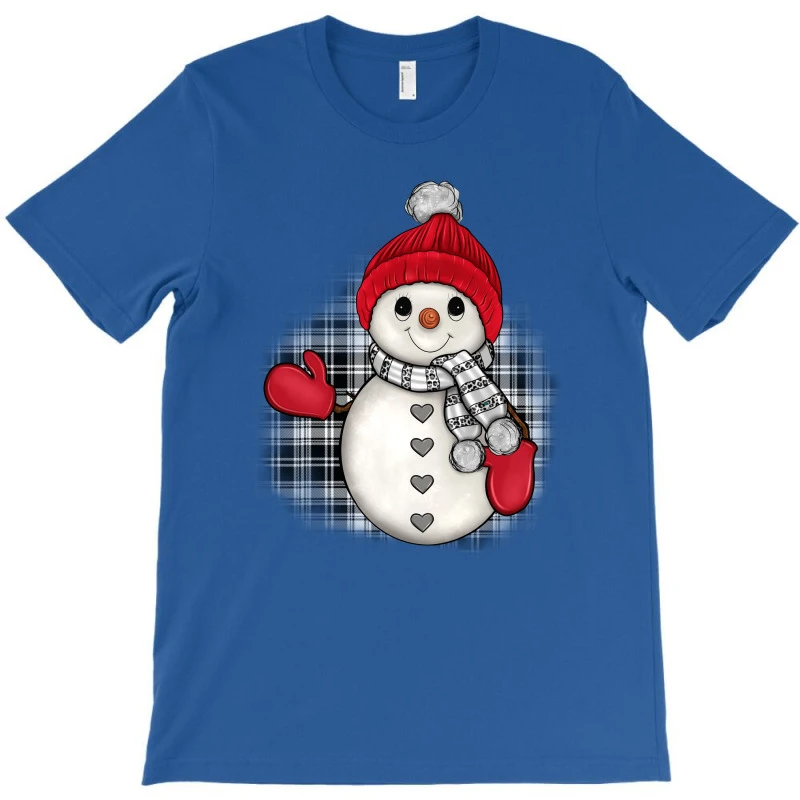 Grey Christmas Snowman T-Shirt - Image 3