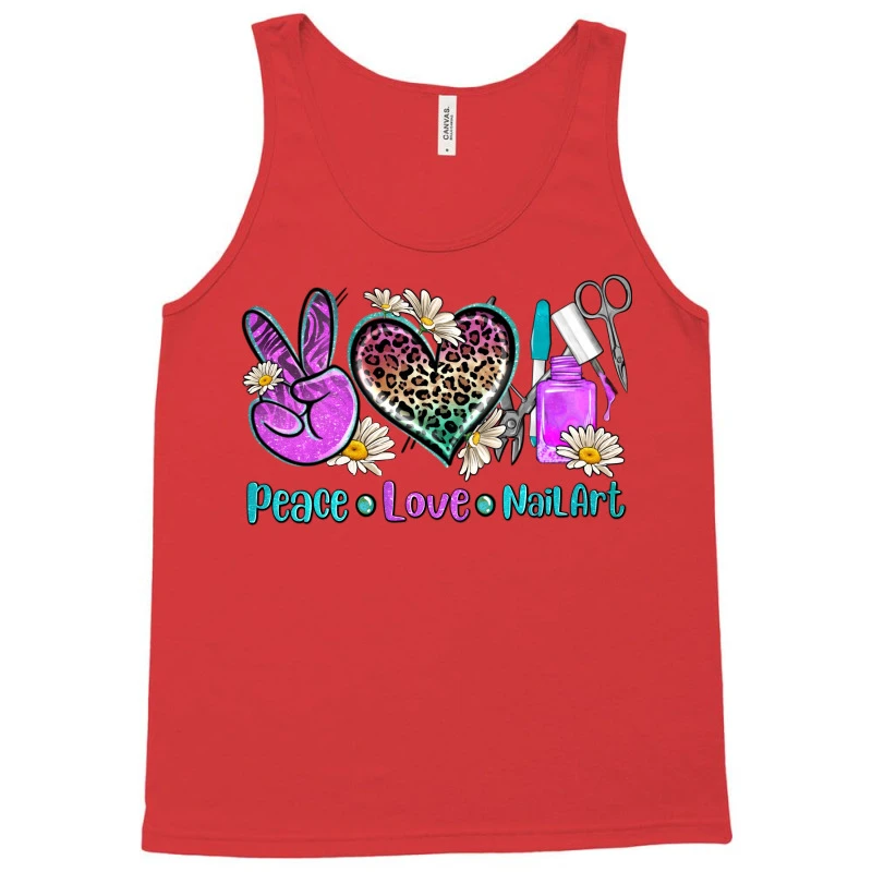 Peace Love Nail Art Tank Top - Image 3