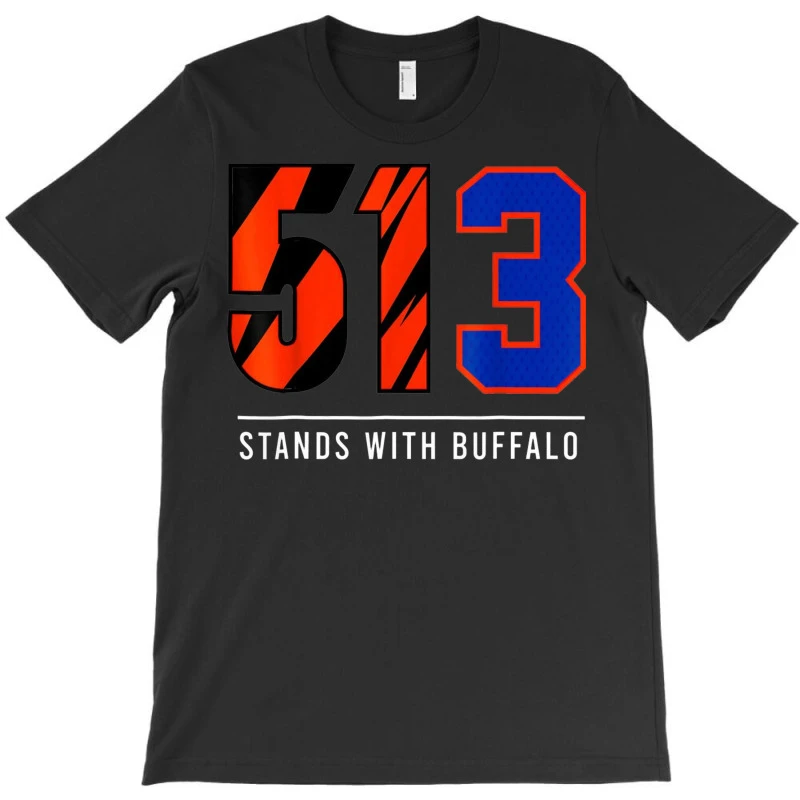 513 Stand With Buffalo Love For 3 Pray For Damar T-Shirt - Image 3