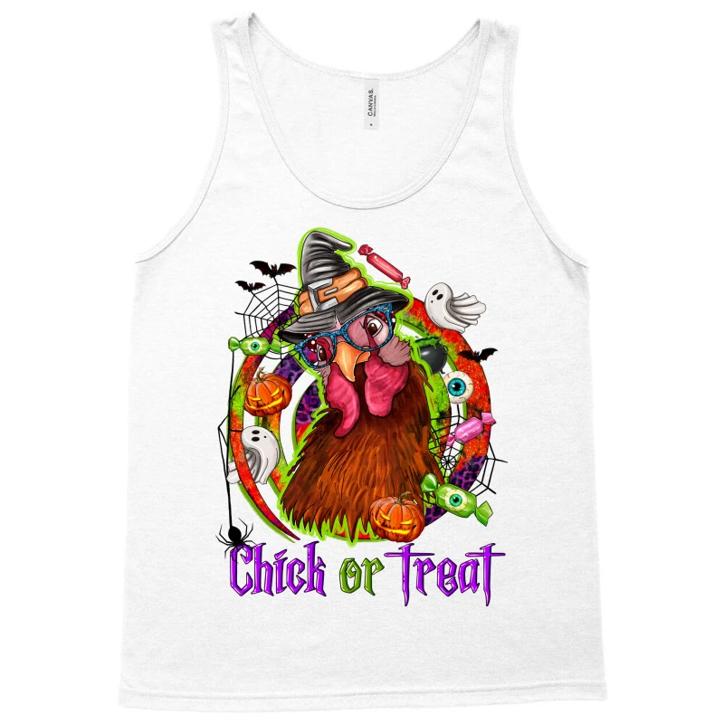 Chick Or Treat Halloween Tank Top - Image 3