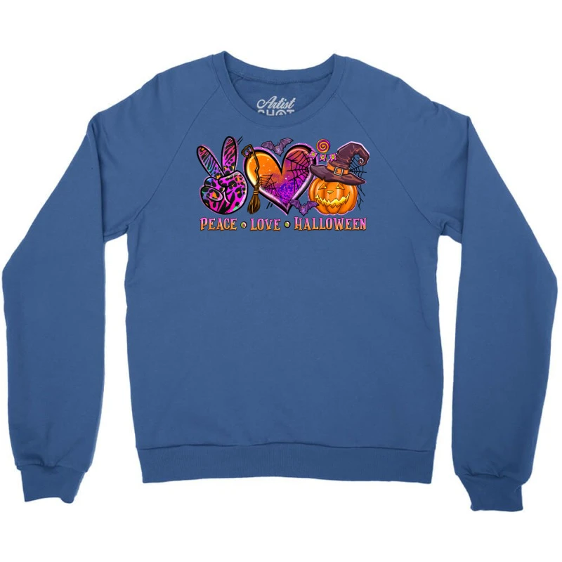 Peace Love Halloween Crewneck Sweatshirt - Image 3