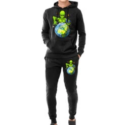 Alien Puppeteer Space Abduction Ufo Hoodie & Jogger Set