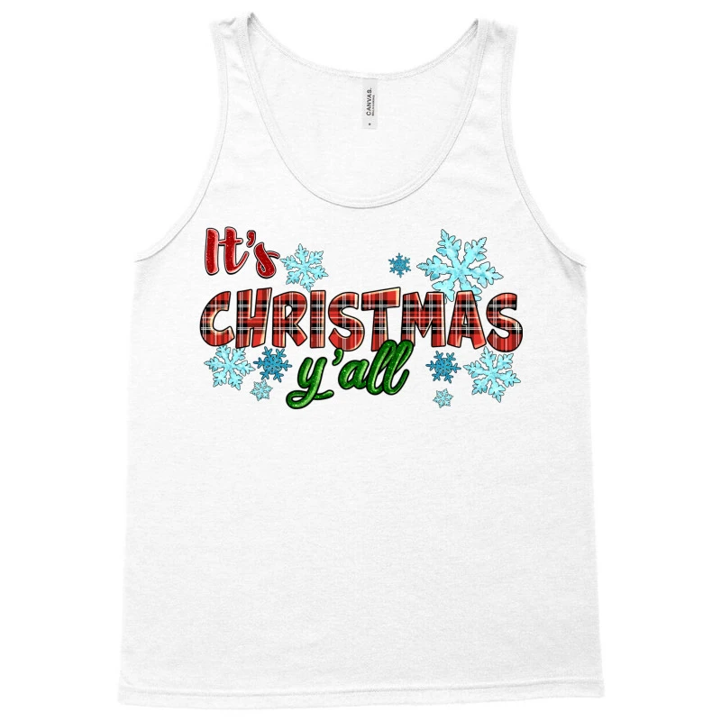 It's Christmas Y'all Season Winter Tank Top - Image 3