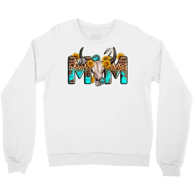Western Bull Skull Mom Crewneck Sweatshirt - Image 3