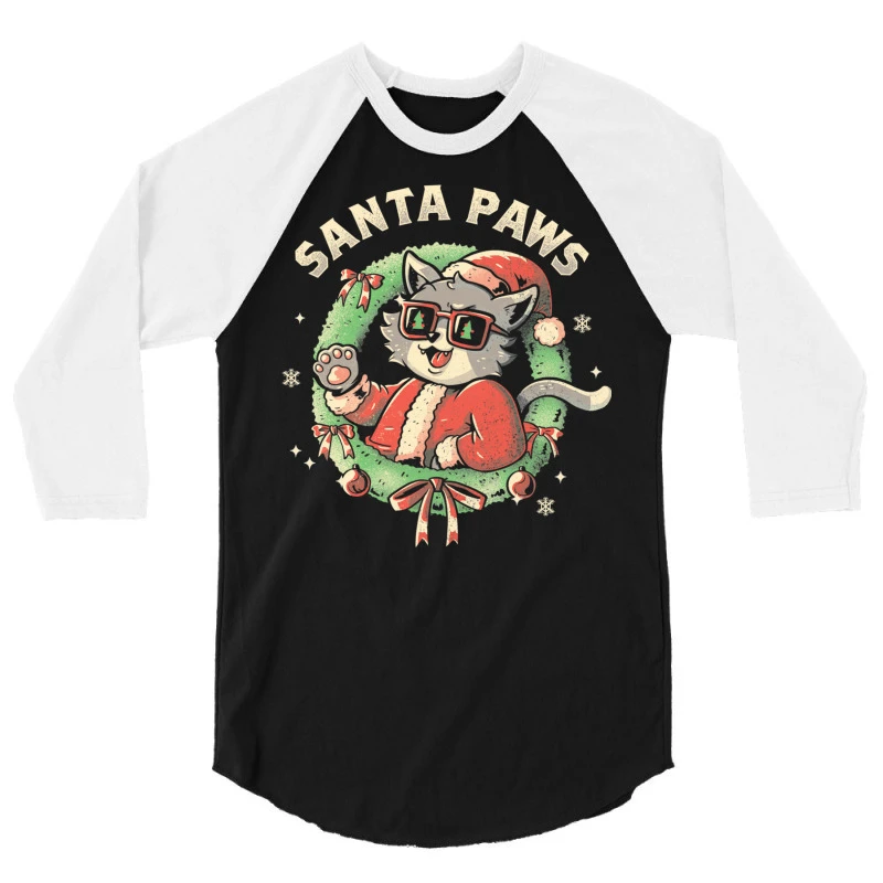 Santa Paws 3/4 Sleeve Shirt - Image 3