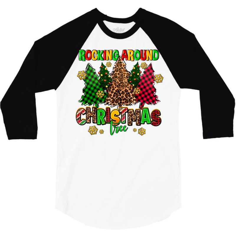 Rocking Around The Christmas Tree 3/4 Sleeve Shirt - Image 3