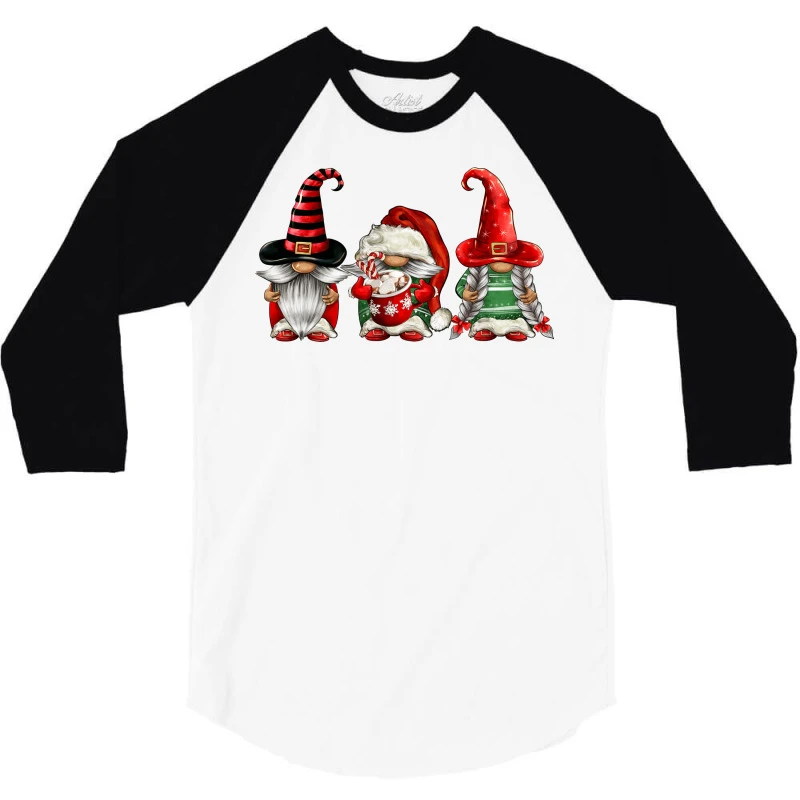 Christmas Gnomies 3/4 Sleeve Shirt - Image 3