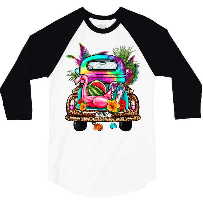 Summer Truck 3/4 Sleeve Shirt - Image 3