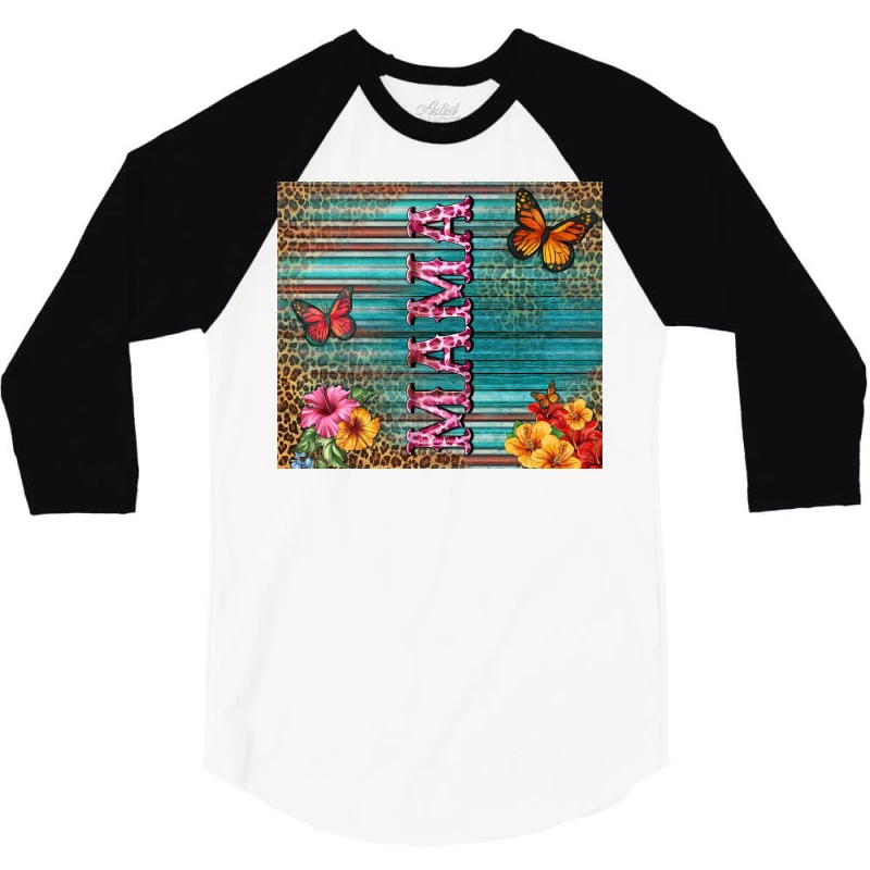 Western Leopard Mama Serape 3/4 Sleeve Shirt - Image 3