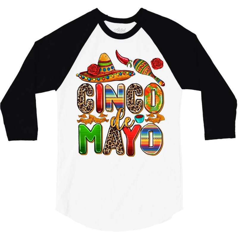 Cinco De Mayo 3/4 Sleeve Shirt - Image 3