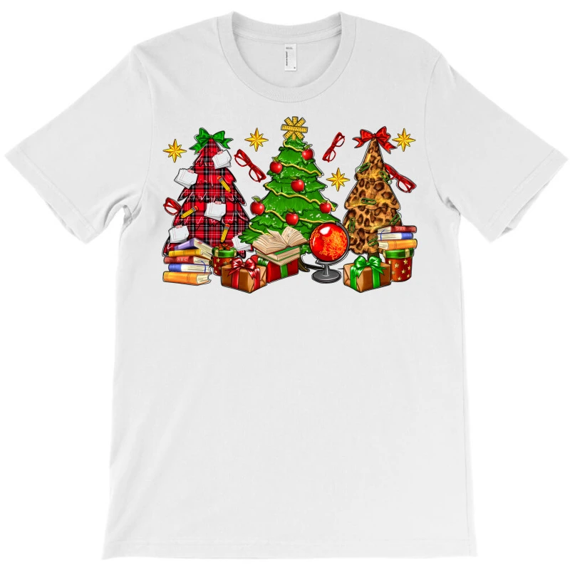 Teacher Christmas Trees T-Shirt - Image 3