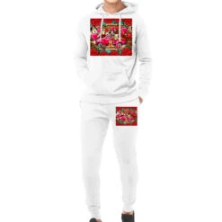 Valentine's Day Farm Animals Truck Roses Hoodie & Jogger Set
