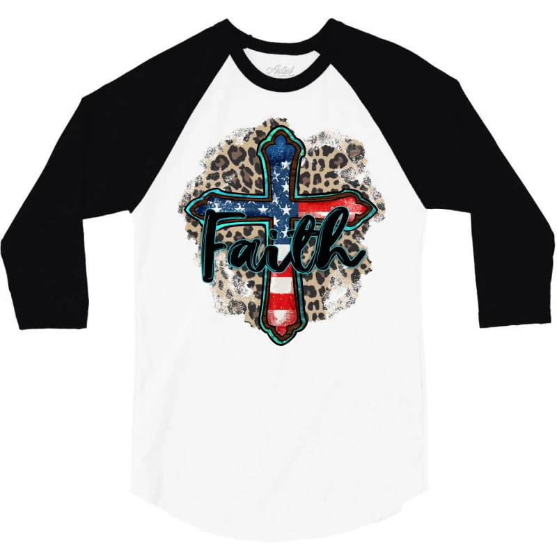 Faith Usa 3/4 Sleeve Shirt - Image 3