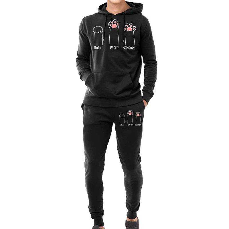 Rock Paper Scissors Hand Game Hoodie & Jogger Set