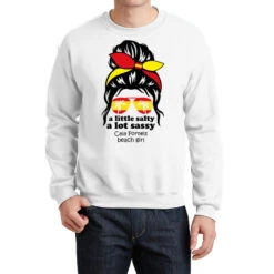 A Lot Sassy Beach Girl Cala Fornels Beach, Spain Crewneck Sweatshirt