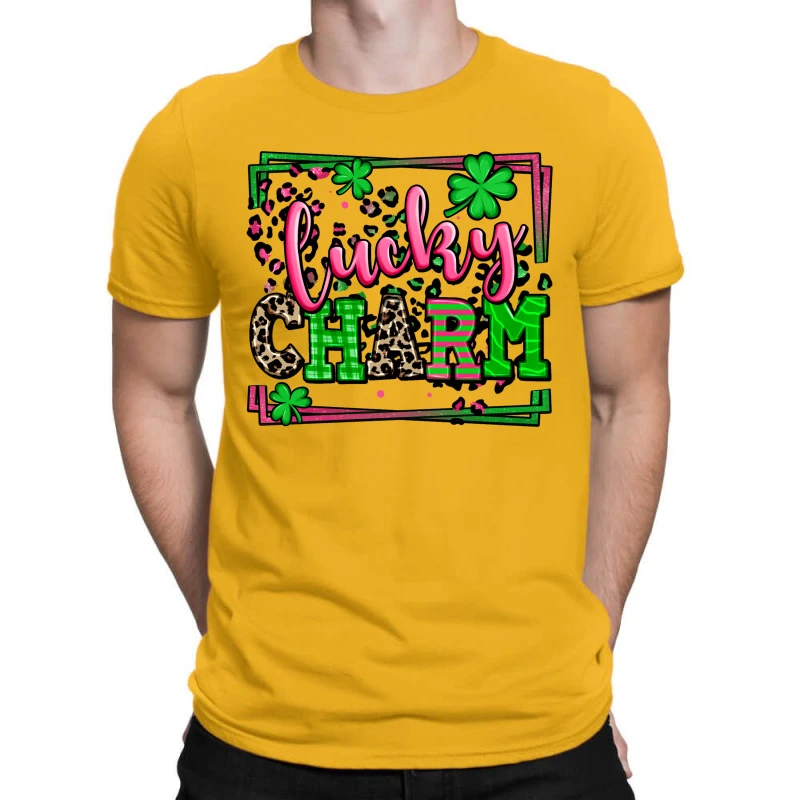 Lucky Charm St Patricks Leopard Frame T-Shirt