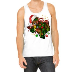 Christmas Texas Map Tank Top