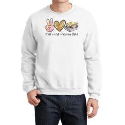 Peace Love So Many Books Sublimation Crewneck Sweatshirt