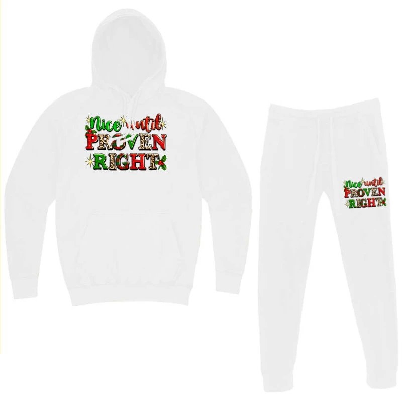 Nice Until Proven Right Hoodie & Jogger Set - Image 3