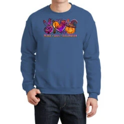 Peace Love Halloween Crewneck Sweatshirt