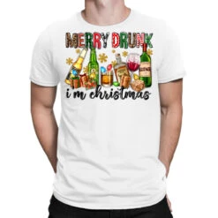 Merry Drunk I'm Christmas With Alcohol T-Shirt