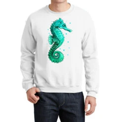 Blue Seahorse Crewneck Sweatshirt