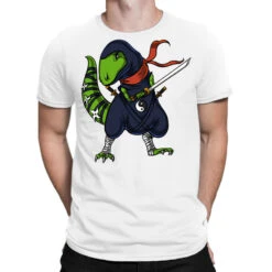 T Rex Dinosaur Ninja Samurai T-Shirt