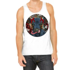 Black Angus Calf Christmas Tank Top