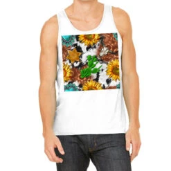 Western Seamless Digital Paper Tank Top