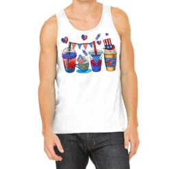 4th Of July Coffee Cups Tank Top