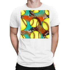 Softball Seamless Pattern T-Shirt
