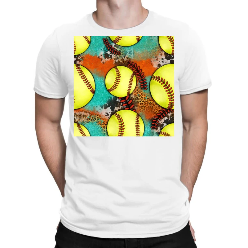Softball Seamless Pattern T-Shirt