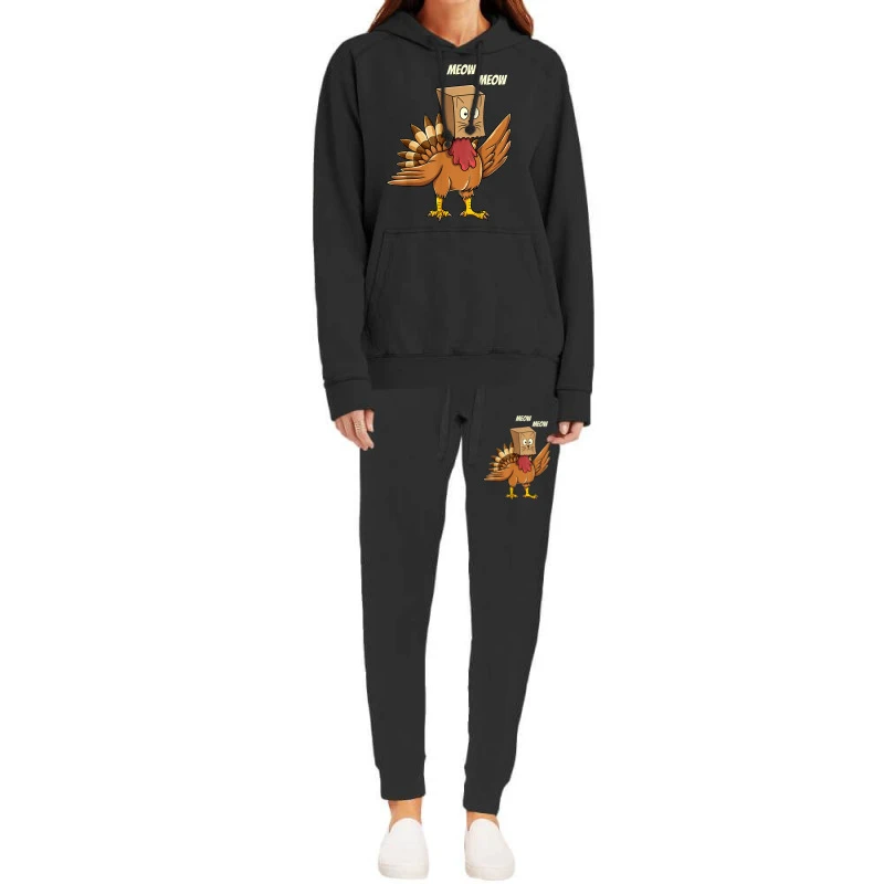 Thanksgiving Turkey Cat Meow Hoodie & Jogger Set - Image 2