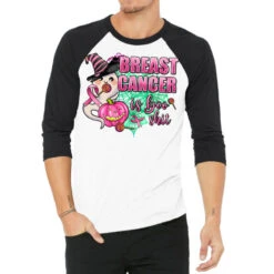 Breast Cancer Is Boo Shit 3/4 Sleeve Shirt