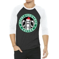 Christmas With Coffee 3/4 Sleeve Shirt