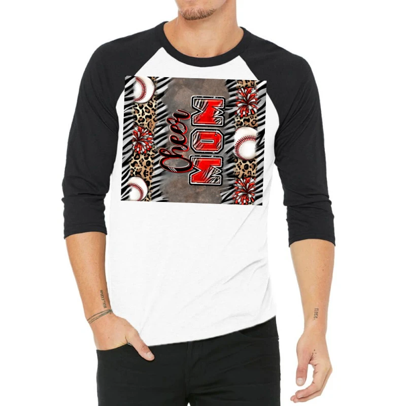Cheer Mom Baseball 3/4 Sleeve Shirt
