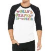 World S Okayest Co Worker Gift Idea 3/4 Sleeve Shirt