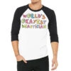 World S Okayest Beautician Gift Idea 3/4 Sleeve Shirt