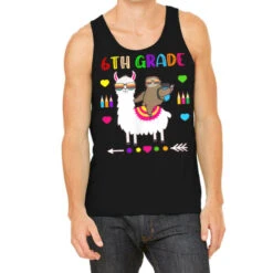 Sloth Llama 6th Grade Squad Teacher Student Back T Tank Top
