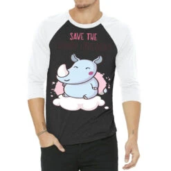 Save The Chubby Unicorns (4) 3/4 Sleeve Shirt