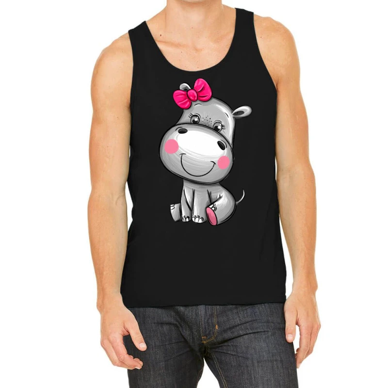 Cute Hippopotamus Tank Top