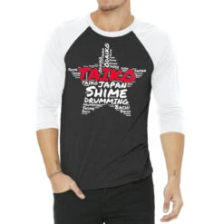 Taiko Drumming Star, Taiko Drum Star, Taiko Drumme 3/4 Sleeve Shirt