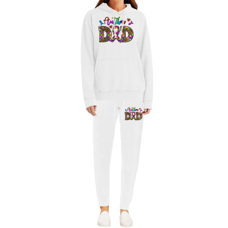 Rainbow Colors Autism Dad Hoodie & Jogger Set - Image 2